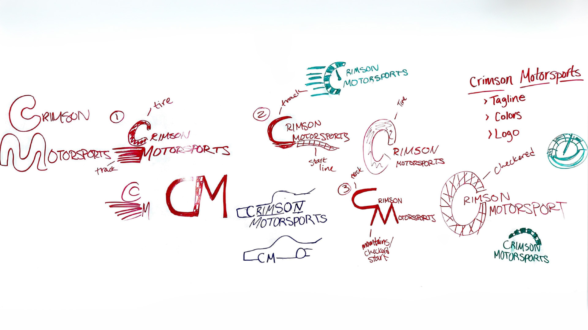 Crimson Motorsports Sketch Exploration