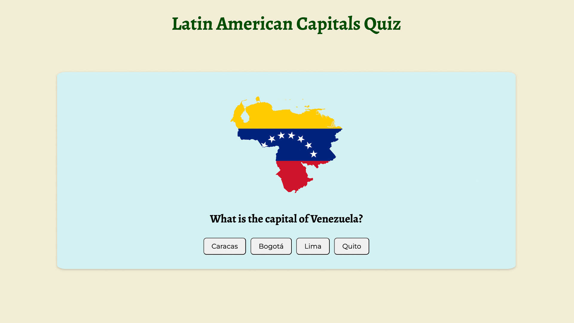 Latin American Capitals Quiz